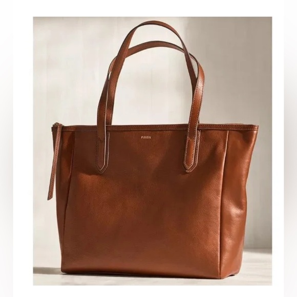 Fossil Leather Sydney Tote - Brown Natural - Picture 1 of 10